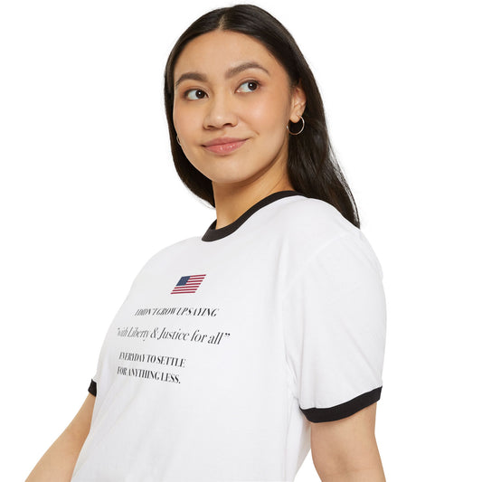 With Liberty & Justice for All Patriotic Tee - UNISEX