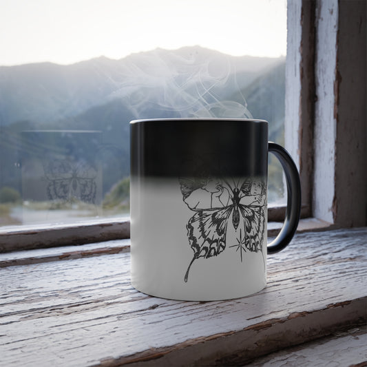 Butterflies + Angels Mug — Heat Reveal 11oz Ceramic Coffee Cup