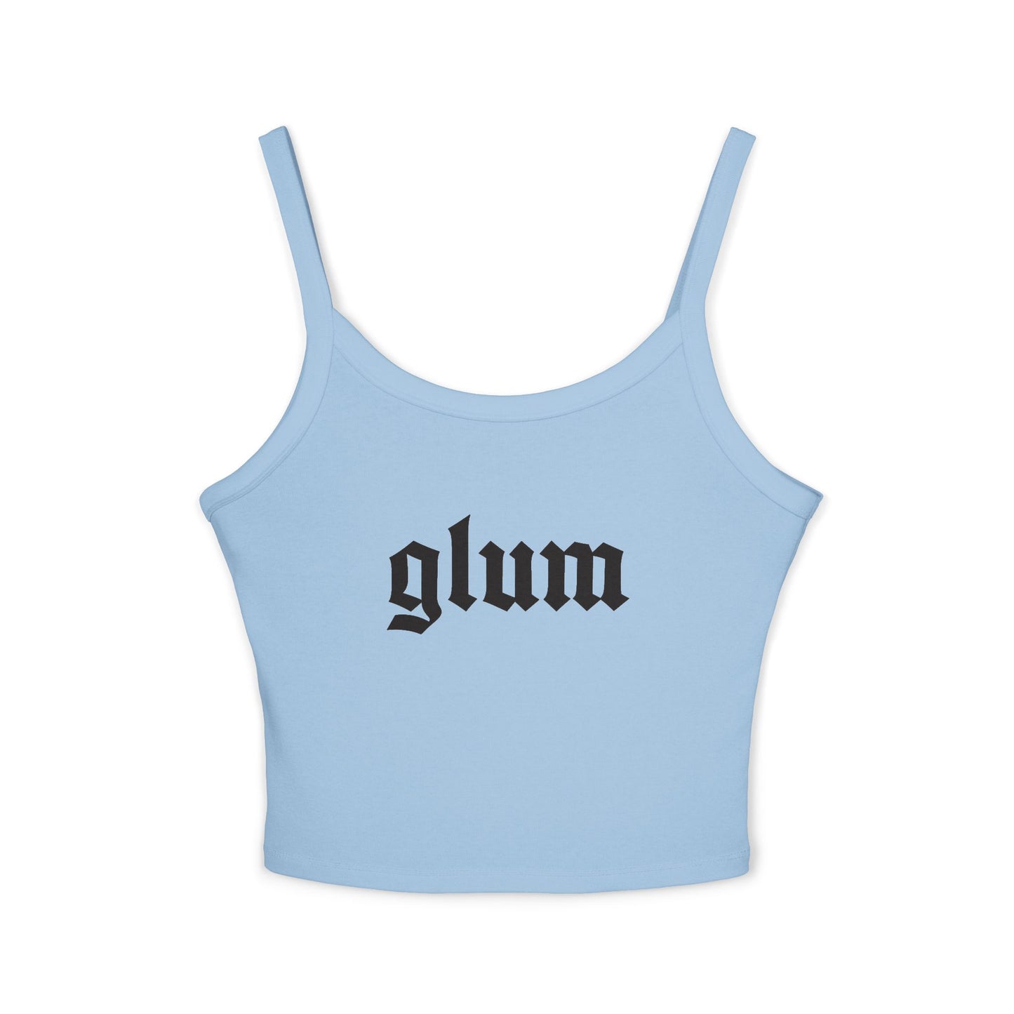 Glum - Women's Spaghetti Strap Cropped Graphic Tank