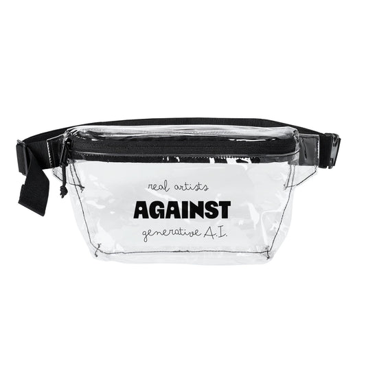 Artists Against Generative A.I. — Transparent Festival Belt Bag (Fanny Pack)