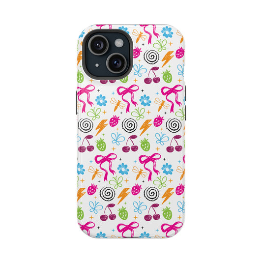 Just A Girl Pattern — Magnetic (iPhone + Android) Phone Case