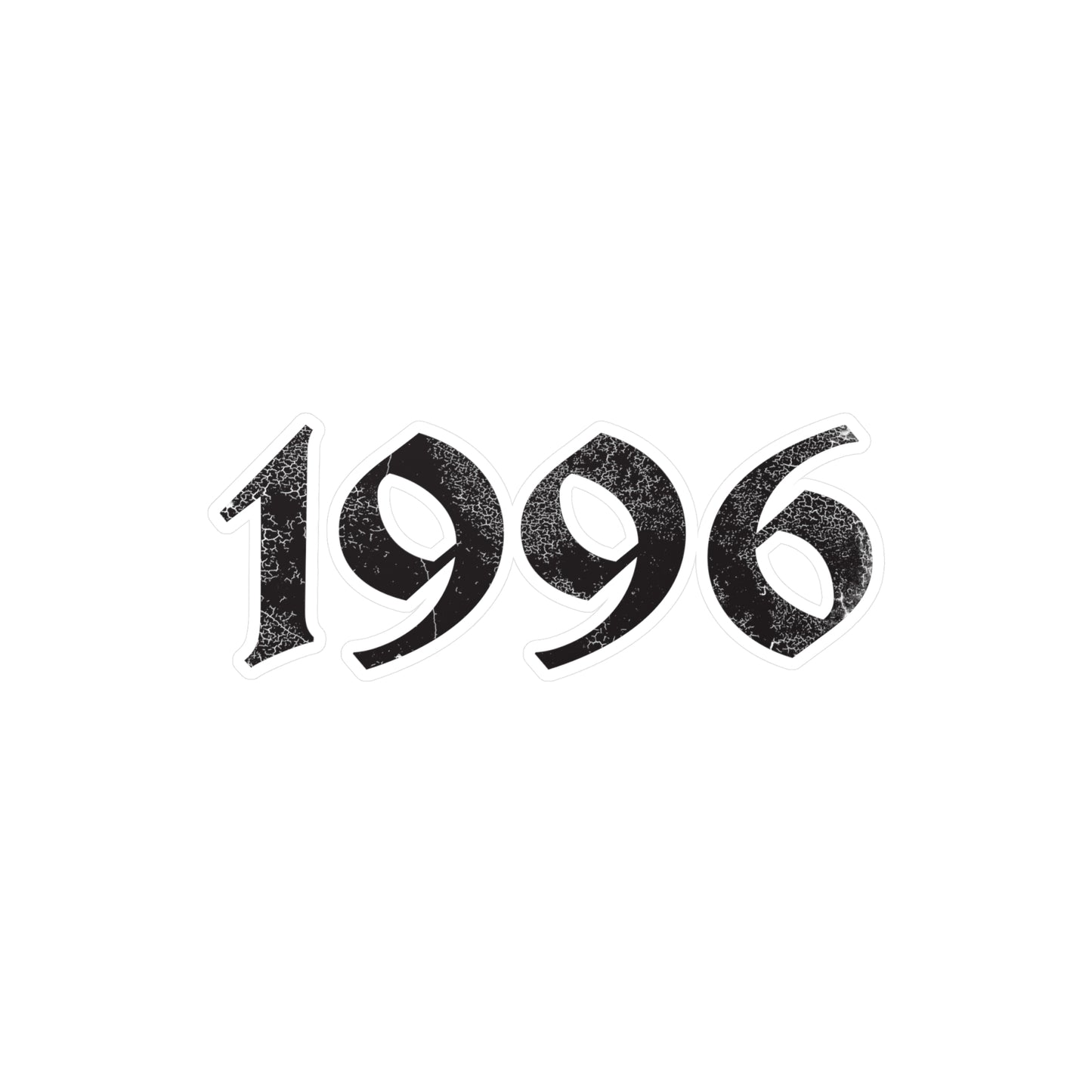 Distressed Gothic 1996 Vinyl Sticker — Kiss-Cut Vinyl Decals