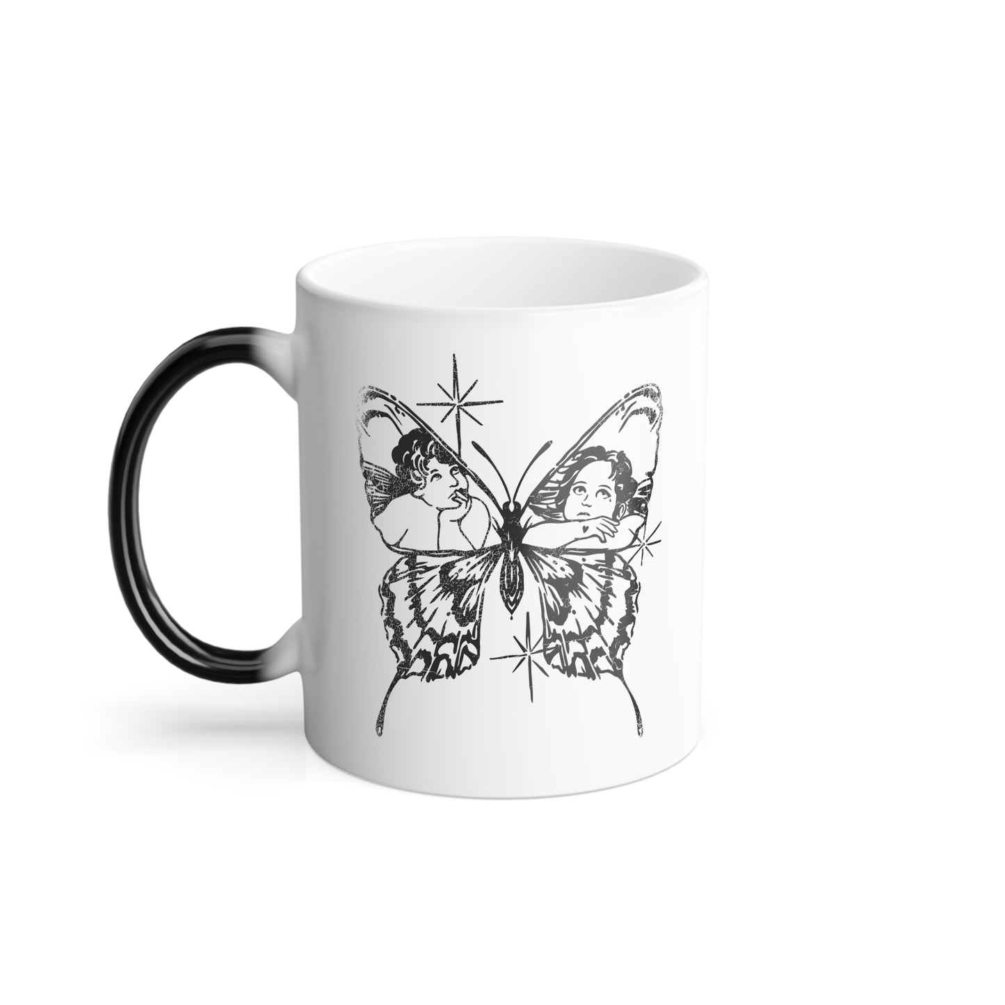 Butterflies + Angels Mug — Heat Reveal 11oz Ceramic Coffee Cup