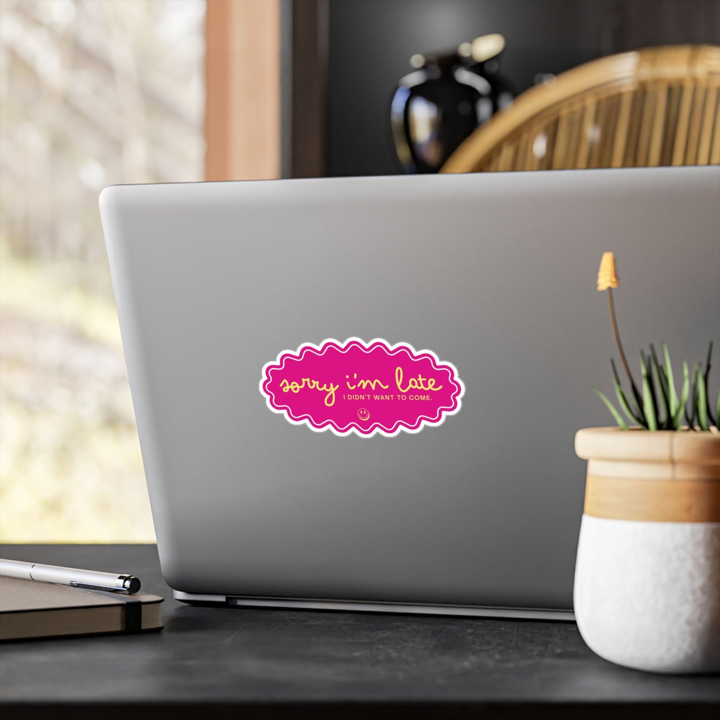 Sorry I'm Late — Kiss-Cut Vinyl Sticker (Holographic Option)