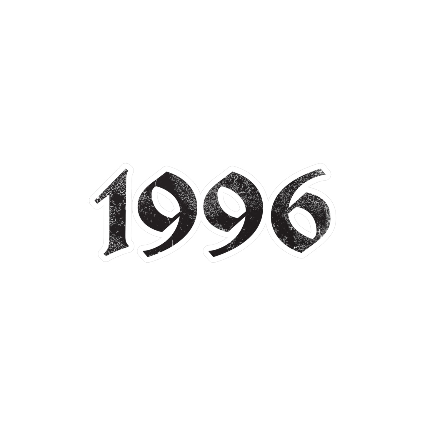 Distressed Gothic 1996 Vinyl Sticker — Kiss-Cut Vinyl Decals