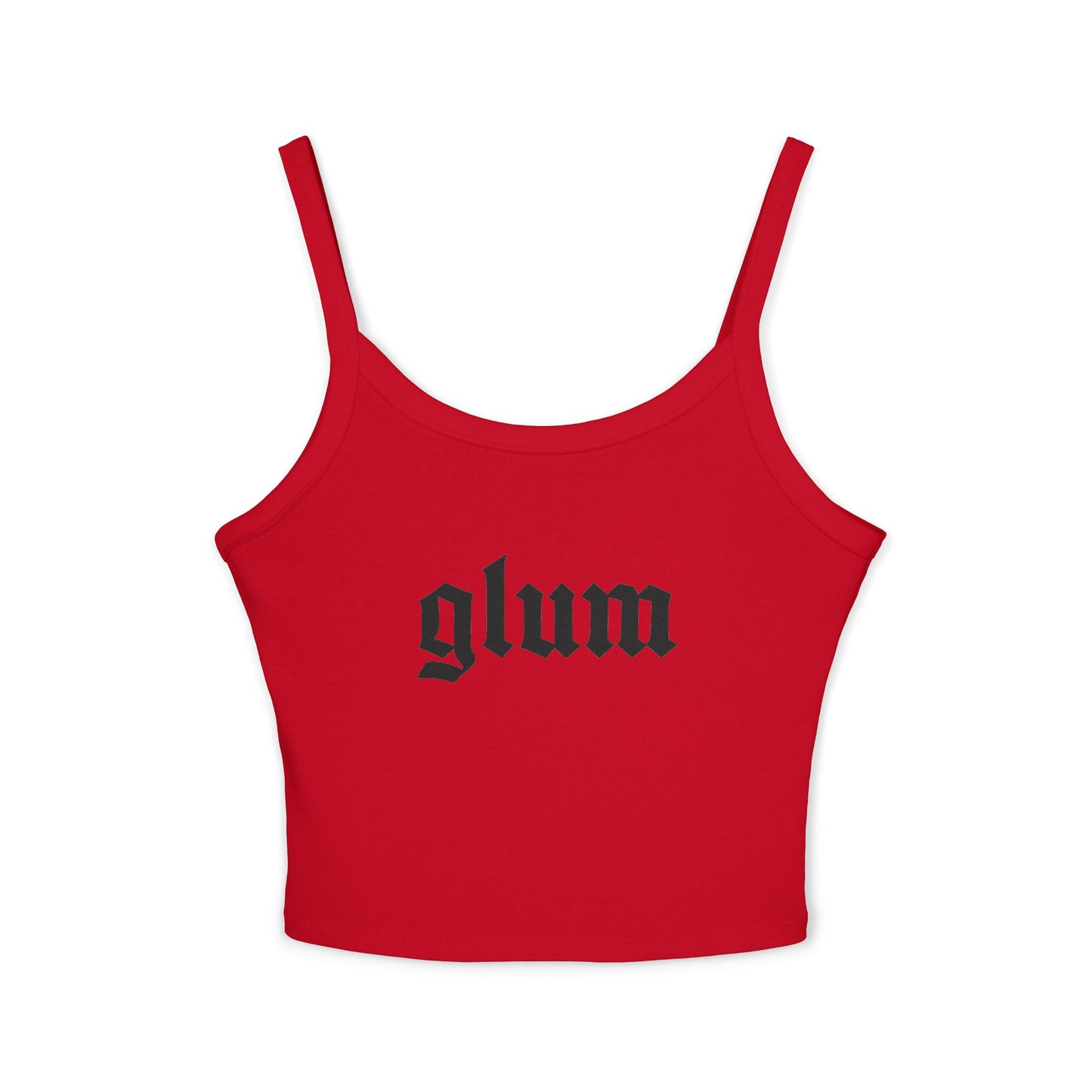 Glum - Women's Spaghetti Strap Cropped Graphic Tank