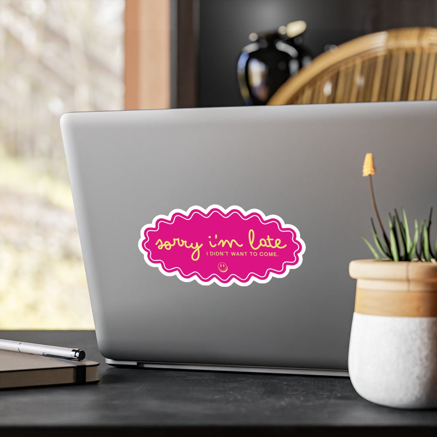 Sorry I'm Late — Kiss-Cut Vinyl Sticker (Holographic Option)