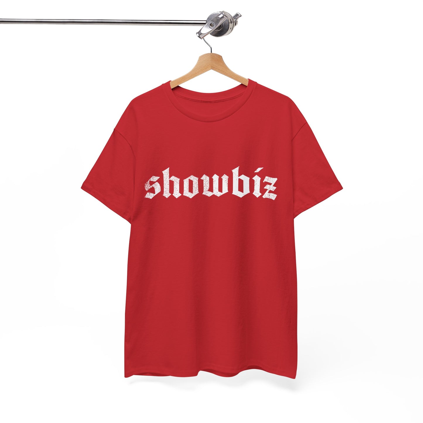 Distressed Showbiz T Shirt — Distressed Lyric Vintage Style T Shirt