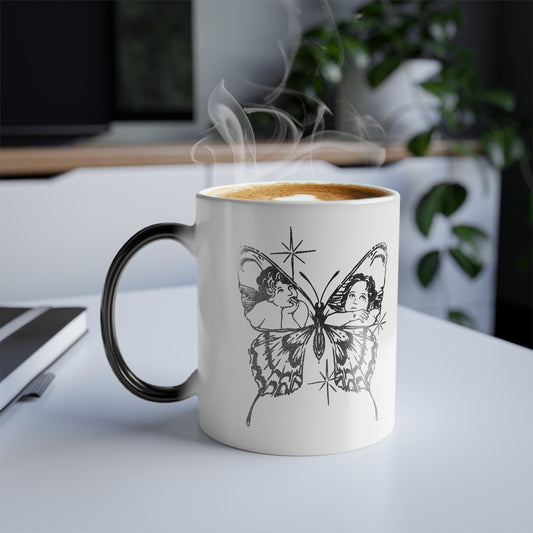Butterflies + Angels Mug — Heat Reveal 11oz Ceramic Coffee Cup