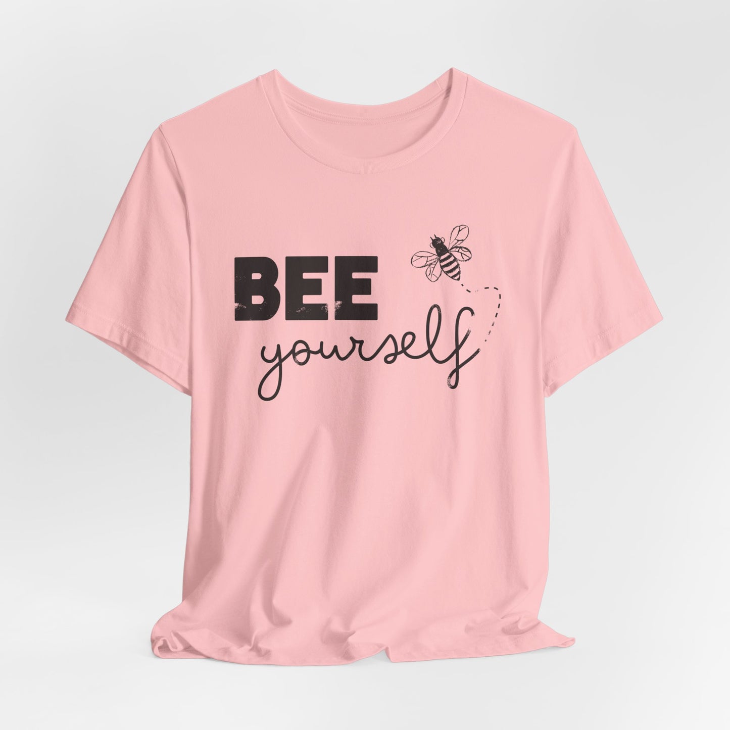 Bee Yourself – Cute Bee Distressed Graphic T Shirt