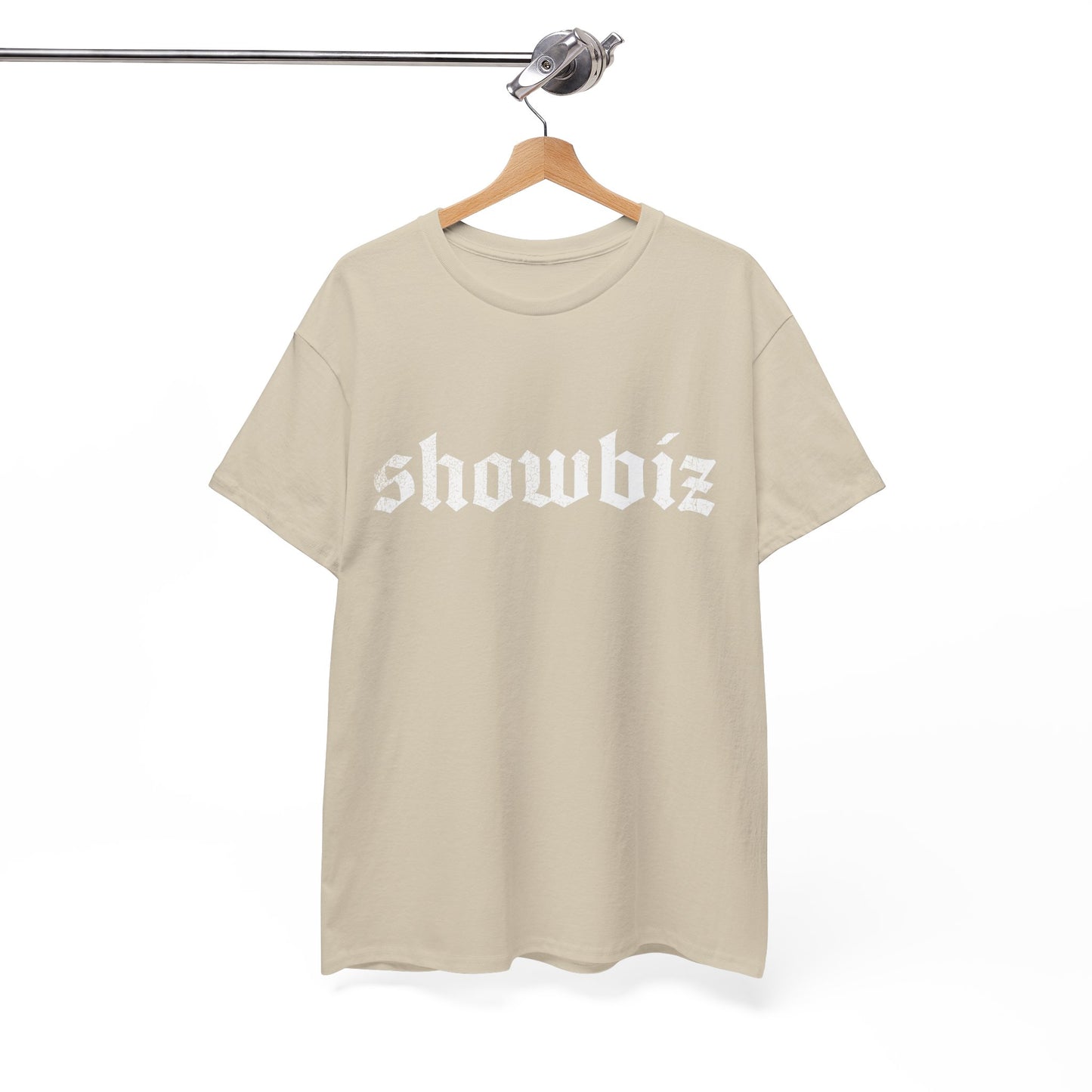 Distressed Showbiz T Shirt — Distressed Lyric Vintage Style T Shirt