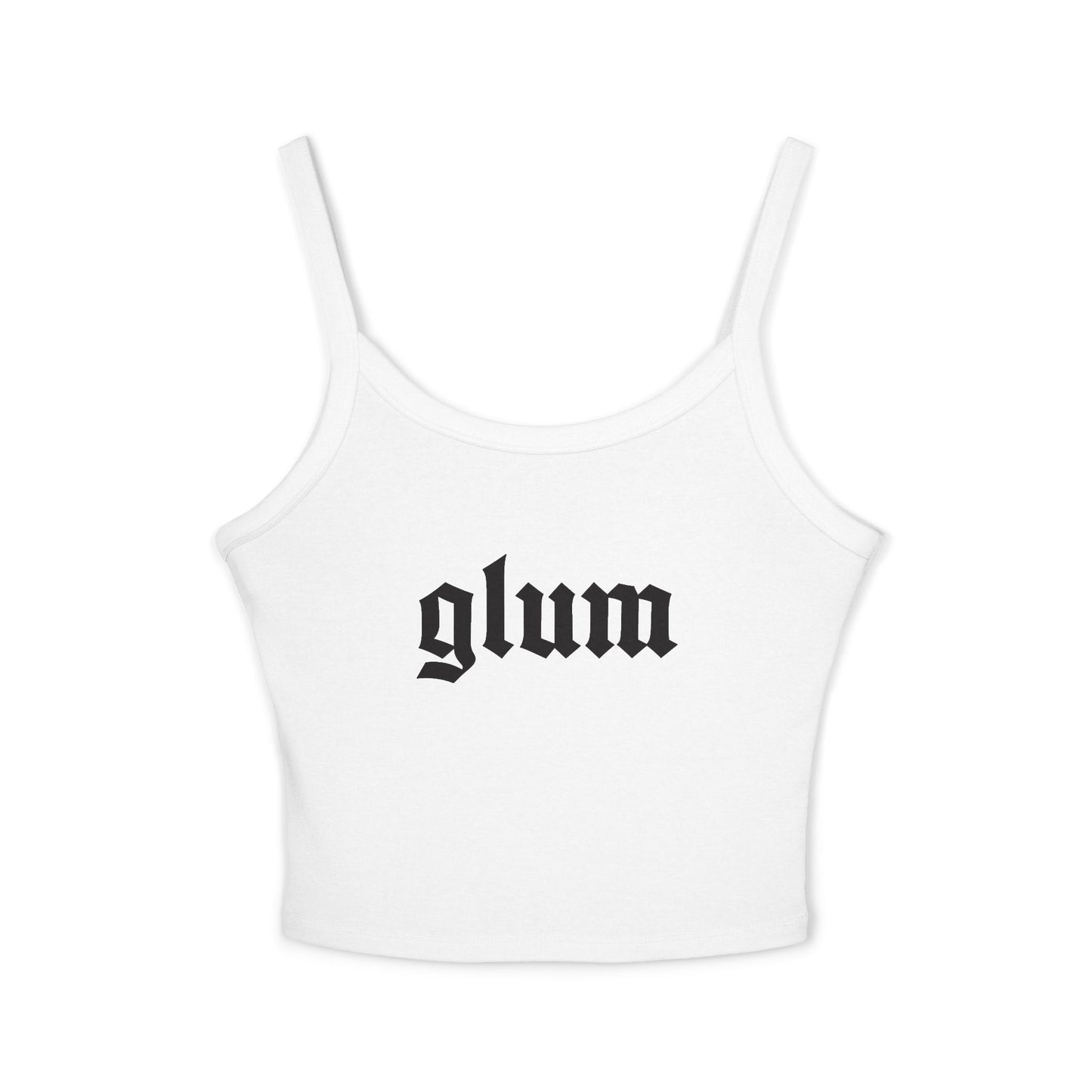 Glum - Women's Spaghetti Strap Cropped Graphic Tank