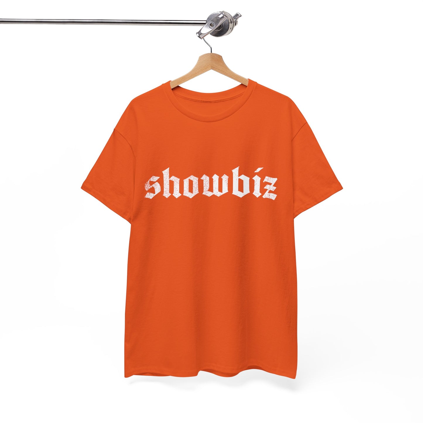 Distressed Showbiz T Shirt — Distressed Lyric Vintage Style T Shirt