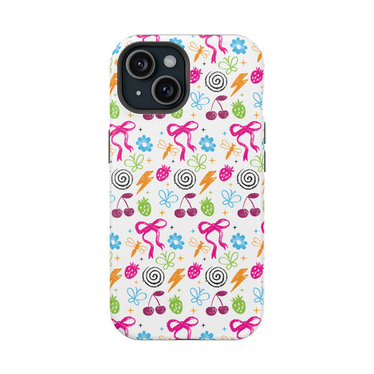 Just A Girl Pattern — Magnetic (iPhone + Android) Phone Case