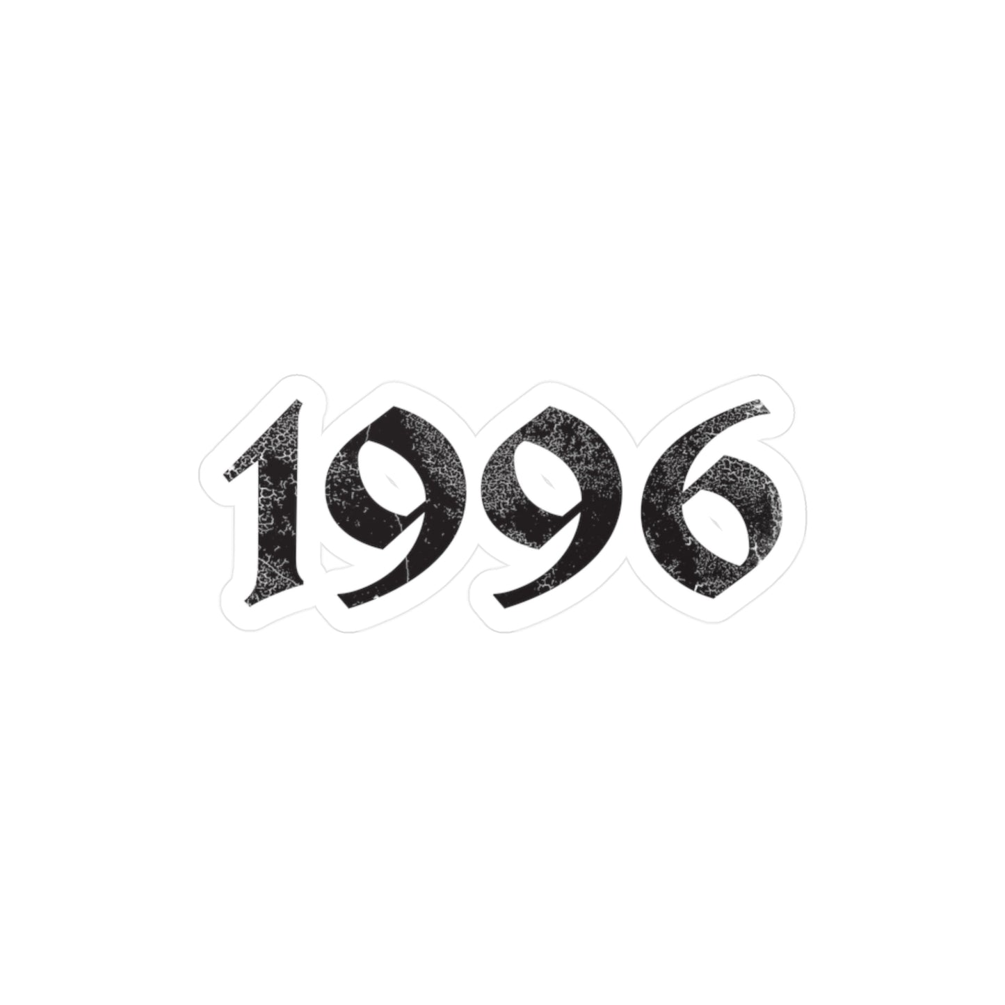 Distressed Gothic 1996 Vinyl Sticker — Kiss-Cut Vinyl Decals