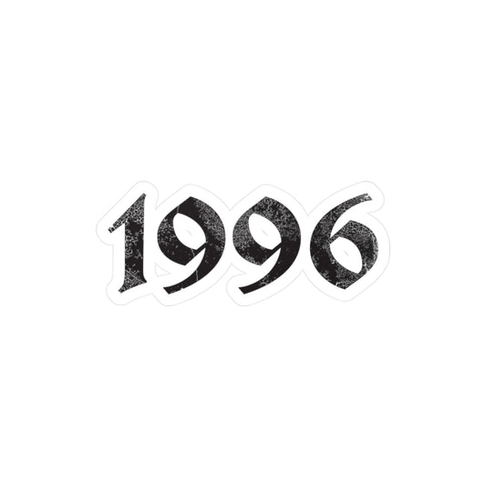 Distressed Gothic 1996 Vinyl Sticker — Kiss-Cut Vinyl Decals