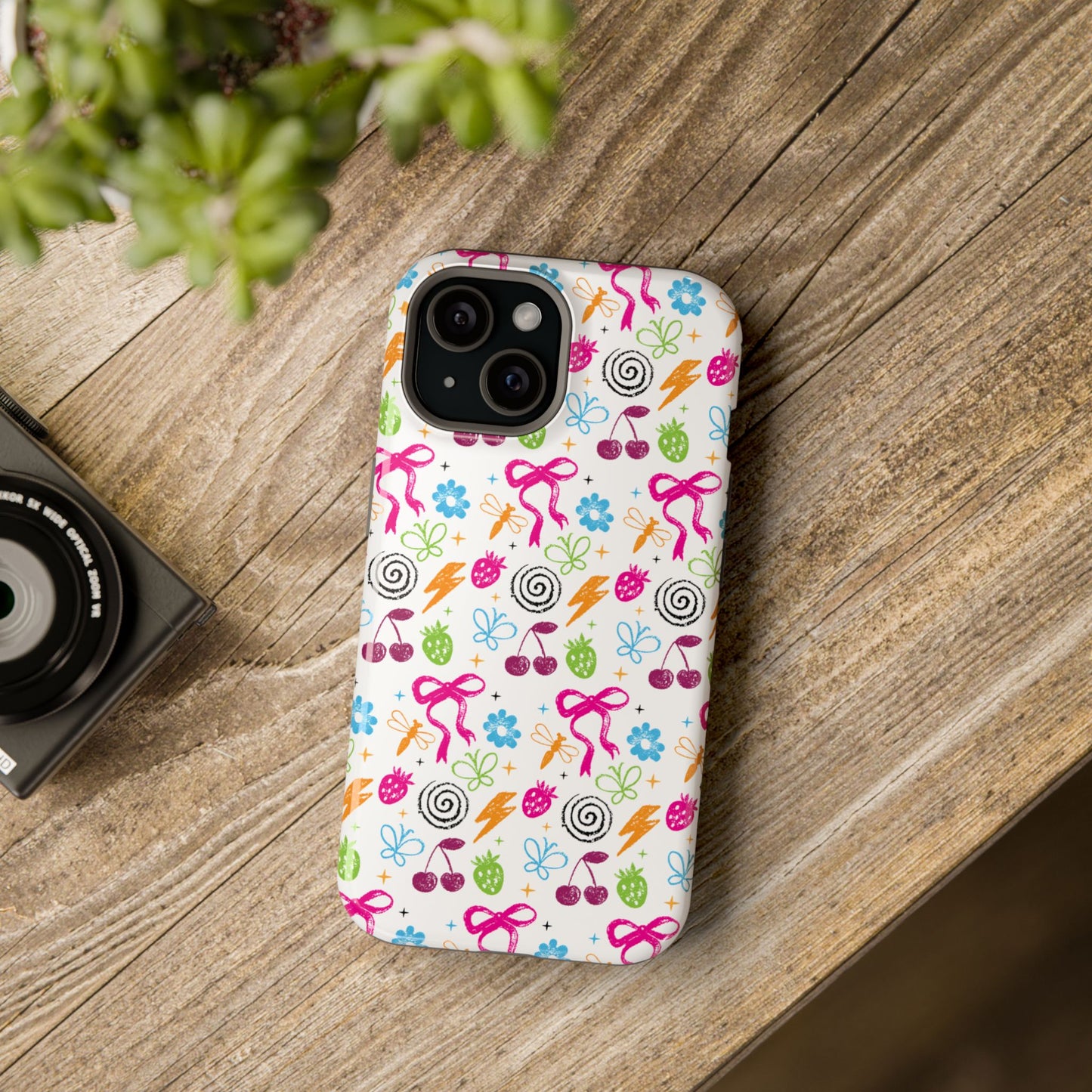 Just A Girl Pattern — Magnetic (iPhone + Android) Phone Case