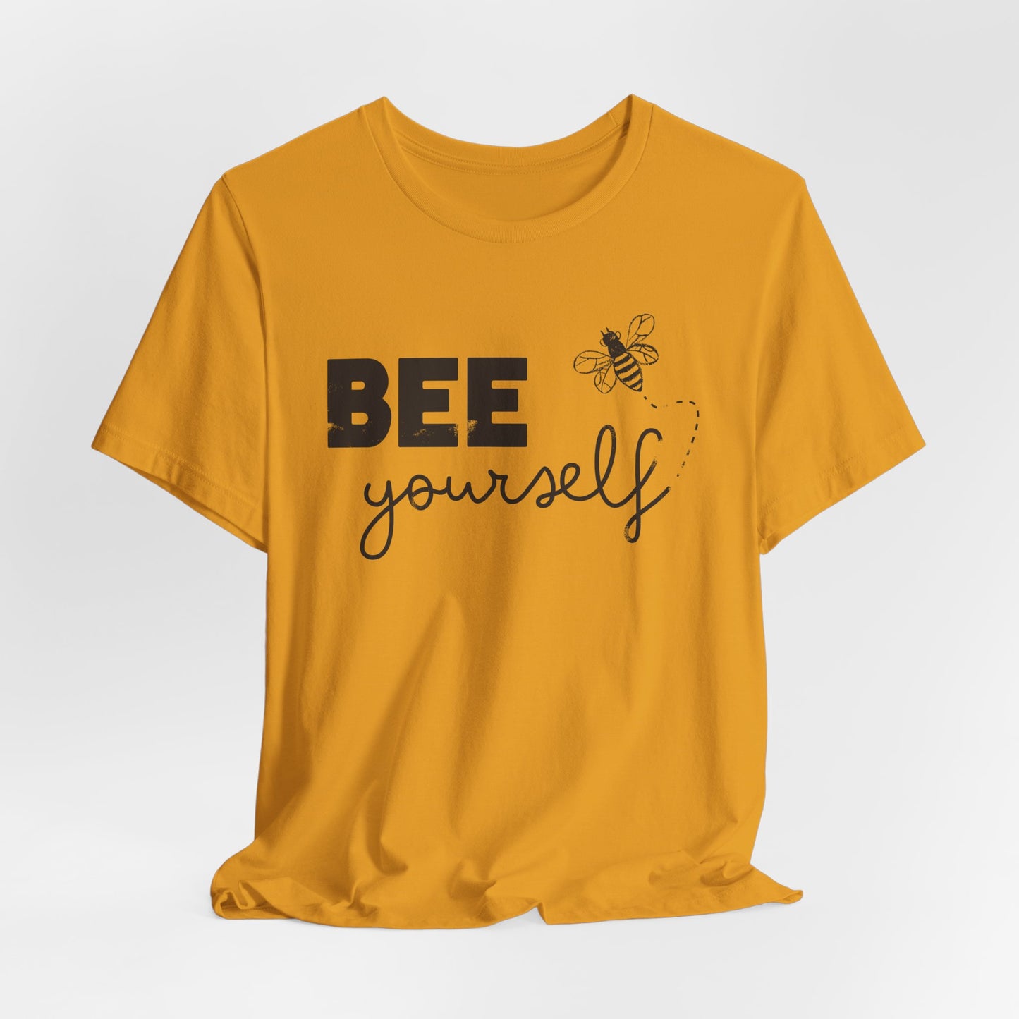 Bee Yourself – Cute Bee Distressed Graphic T Shirt