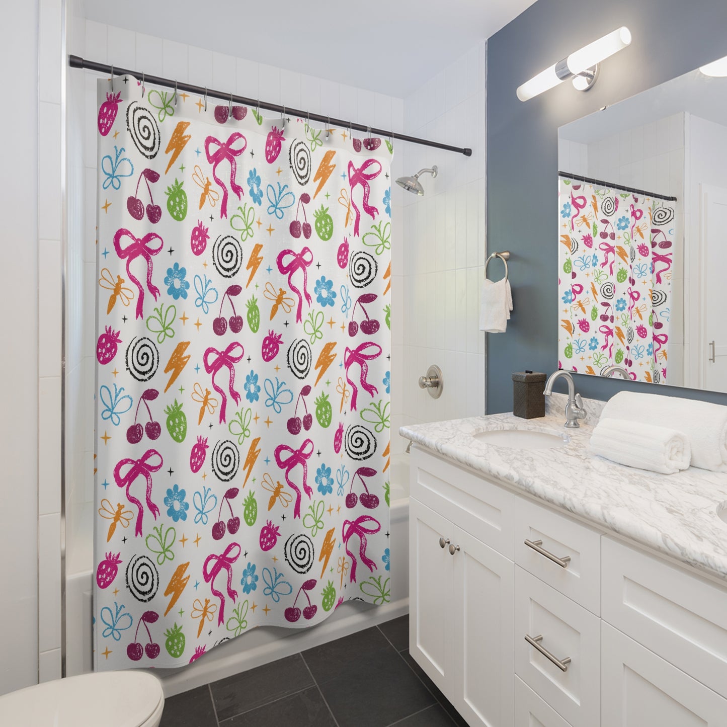 Just A Girl — Patterned Shower Curtain