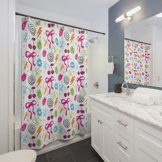 Just A Girl — Patterned Shower Curtain