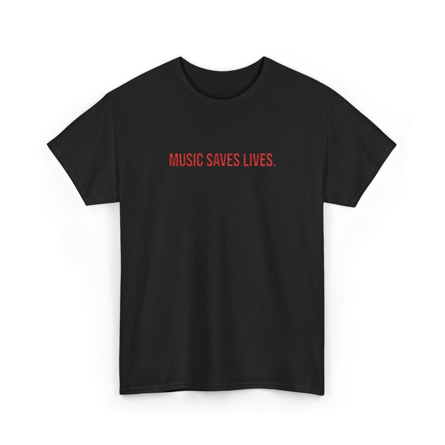 Music Saves Lives — Embroidered T Shirt for Mental Health Awareness