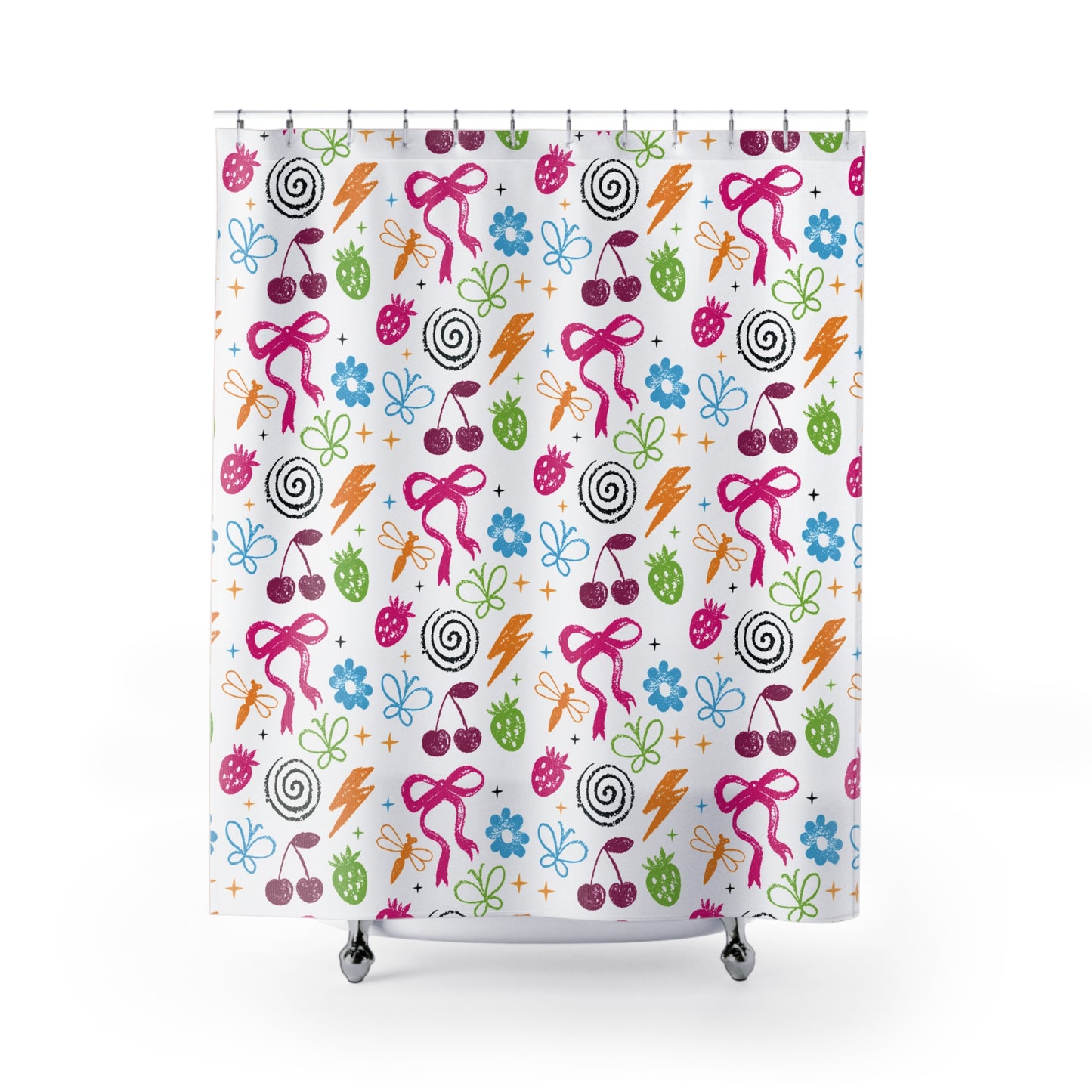 Just A Girl — Patterned Shower Curtain