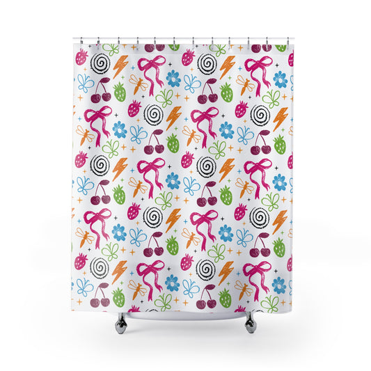 Just A Girl — Patterned Shower Curtain