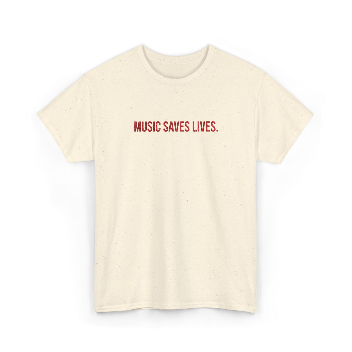 Music Saves Lives — Embroidered T Shirt for Mental Health Awareness