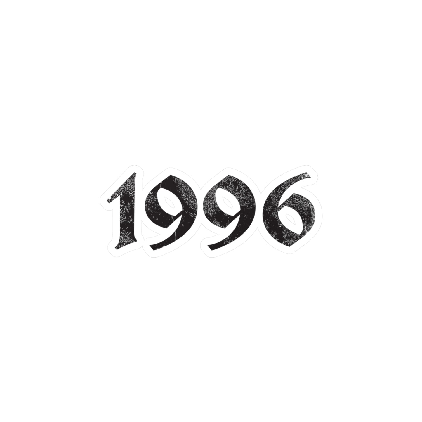 Distressed Gothic 1996 Vinyl Sticker — Kiss-Cut Vinyl Decals