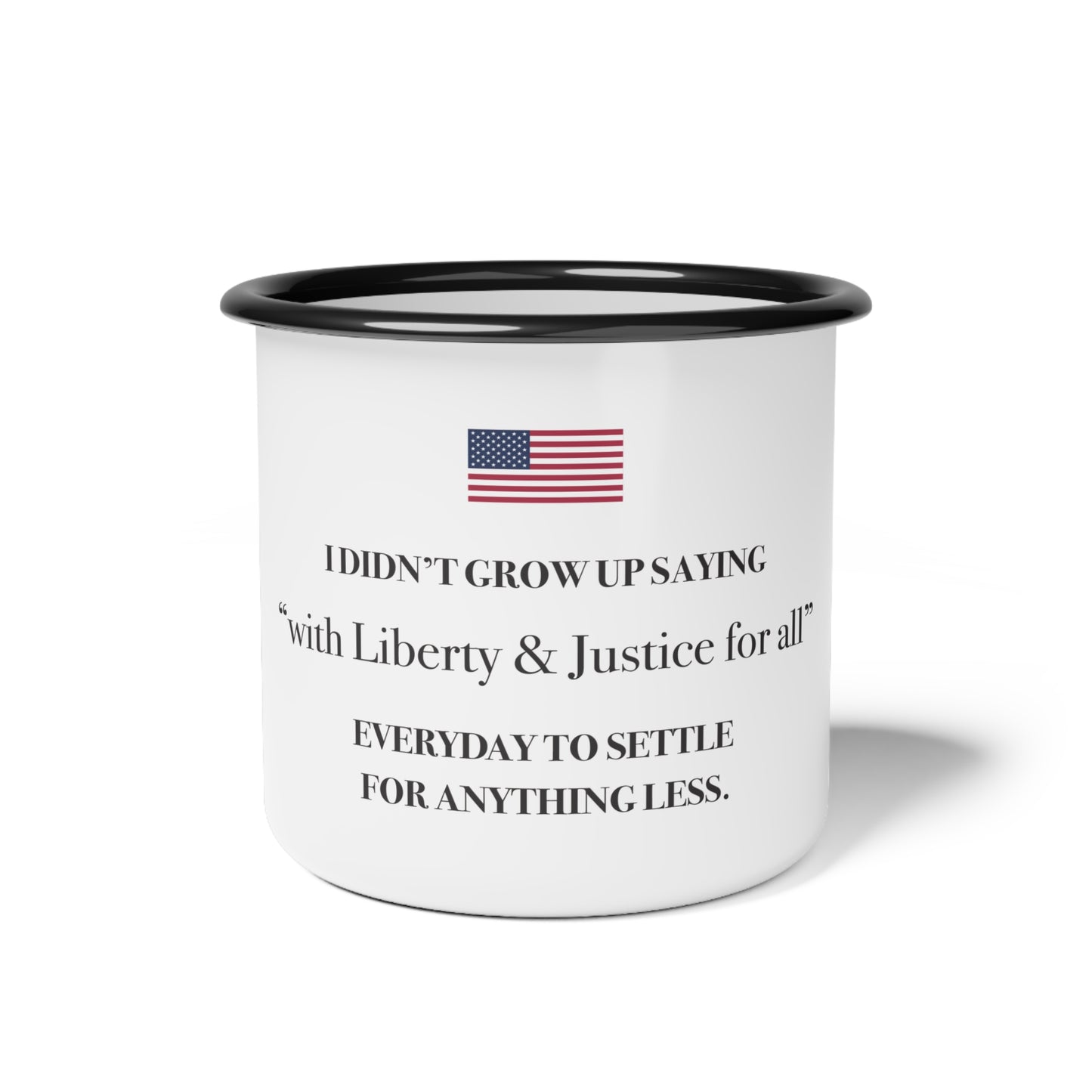 With Liberty & Justice for All Mug - Enamel Camp Cup