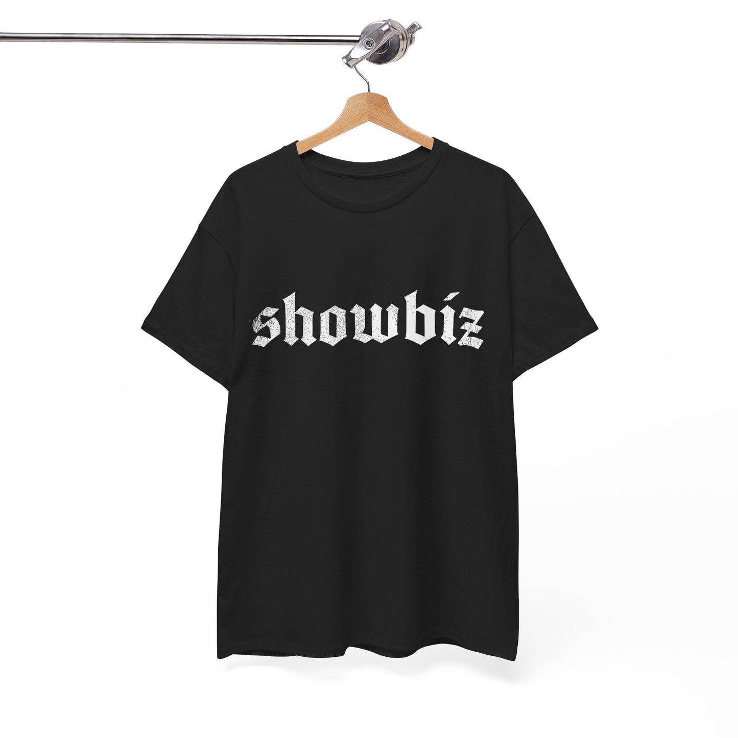 Distressed Showbiz T Shirt — Distressed Lyric Vintage Style T Shirt