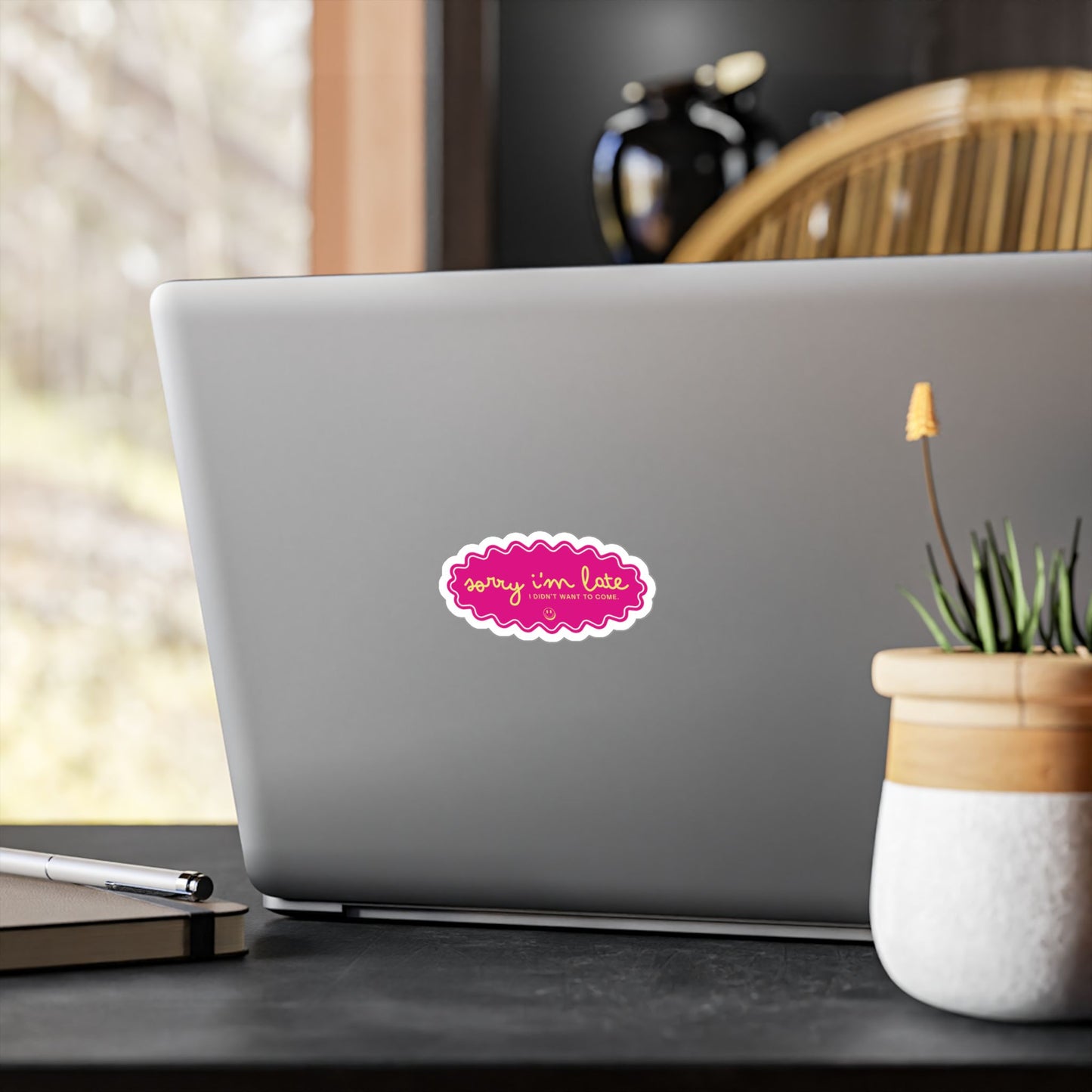 Sorry I'm Late — Kiss-Cut Vinyl Sticker (Holographic Option)