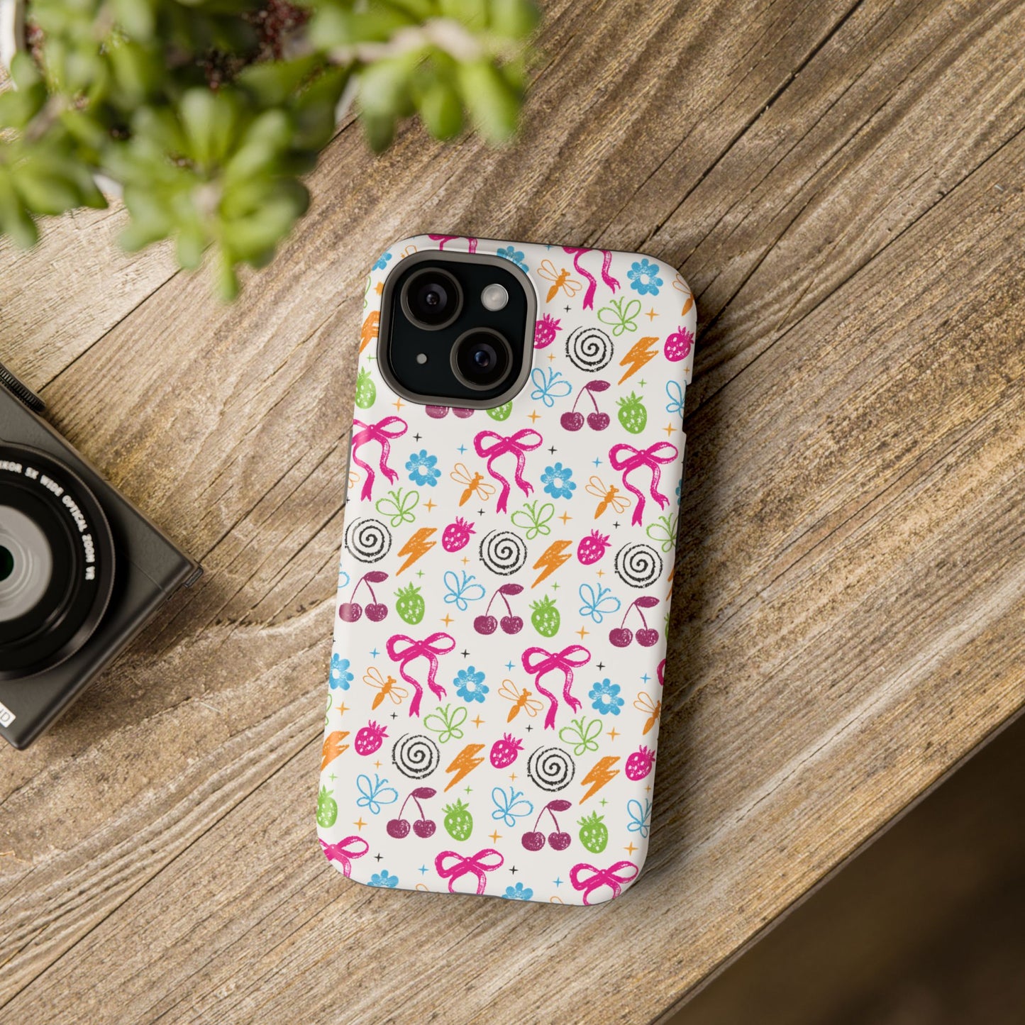 Just A Girl Pattern — Magnetic (iPhone + Android) Phone Case